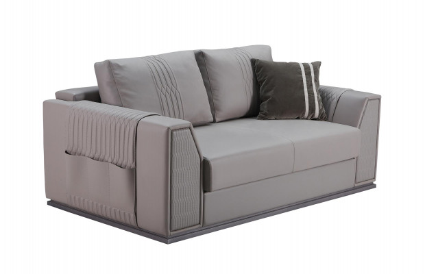 Canapé 2 places Taupe nouveau Design Moderne Créatif Canapé Salon en cuir Meubles