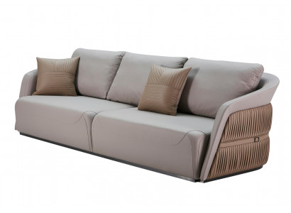 Canapé 3 places en vison Salon Design moderne Canapés Gris créatif Mobilier de luxe
