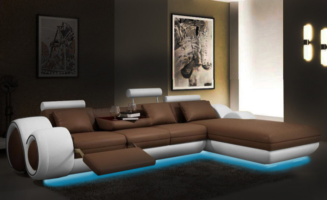 Canapé en U en forme de U Sofa Salon Canapé d'angle Suite Design Moderne