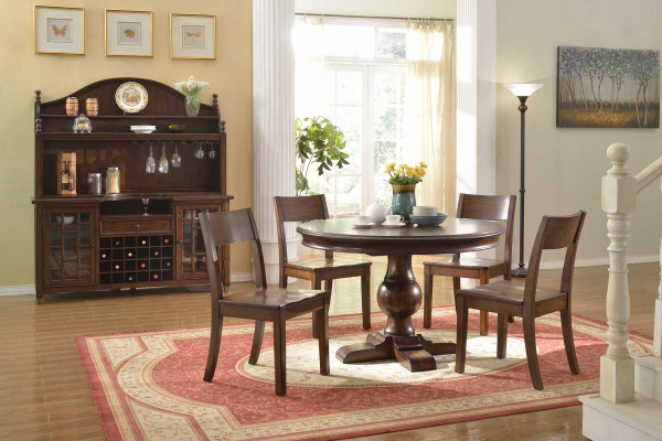 Salle à manger Ensemble complet Table Buffet 4x Ensemble de chaises 7pcs. Table à manger Bois neuf