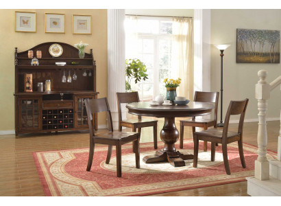 Salle à manger Ensemble complet Table Buffet 4x Ensemble de chaises 7pcs. Table à manger Bois neuf
