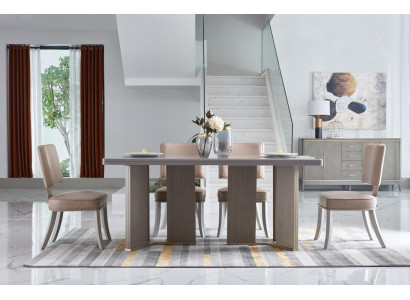 Ensemble de salle à manger complet Table + 4 chaises à accoudoirs de luxe