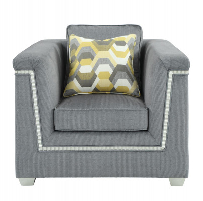 Ensemble de canapé 3+1 Gris Salon Tissu Meubles rembourrés Canapé moderne
