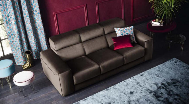 Mobilier de luxe Canapés de salon Canapé 3 places moderne Bois véritable Style italien