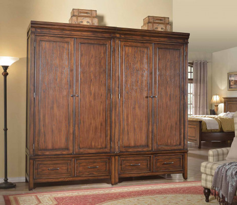 Classique 2x Armoire Design Chambre Mobilier Armoire Armoires Bois neuf