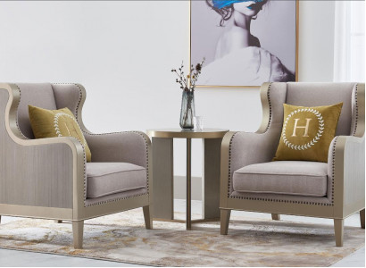 Sofa Set Suite Ensemble de 3 pièces 2x Fauteuil Table d'appoint Table Canapé Ensemble Suites