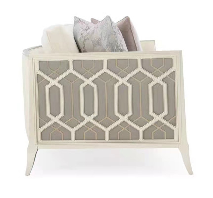 Canapé design moderne 3 places Tissu d'ameublement Canapés Tissus Textiles Trois places
