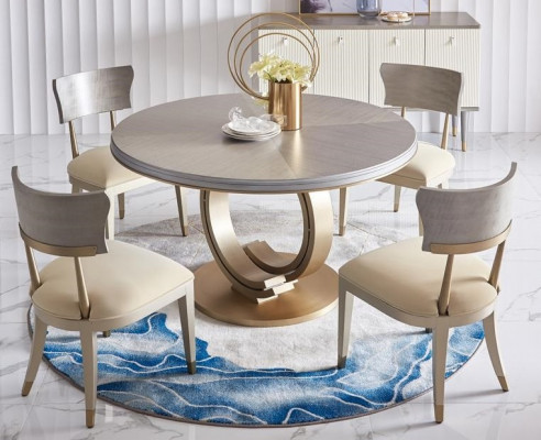 Ensemble de chaises de luxe 4x avec siège rembourré, chaise longue, suite