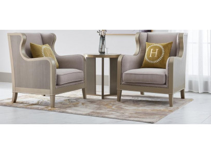 Ensemble de fauteuils Rembourrage Une place Assise 2 fauteuils de club design de salon de luxe Mobilier d'hôtel