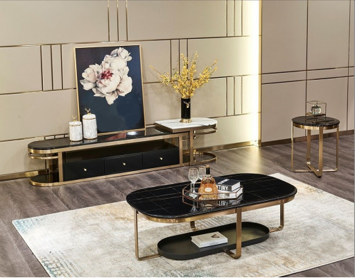 Ensemble de salon Buffet Table basse Table basse Table 3 pièces. Complet