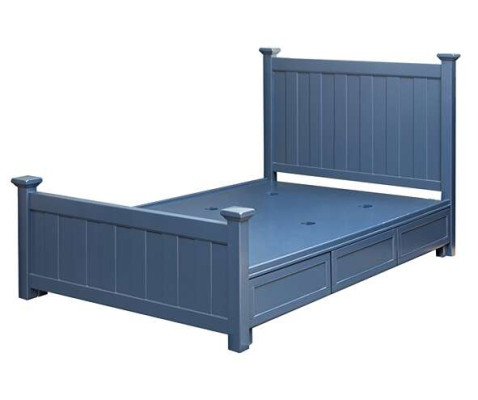 Lit double classique Lits en bois Lit style maison de campagne Bois massif
