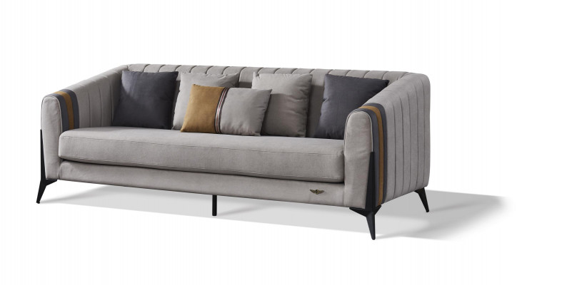 Canapé design classique 3 places en tissu Canapés en cuir Trois places