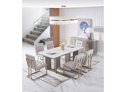 Salle à manger Table Designer Meubles de luxe Tables en bois 180x90cm Salon
