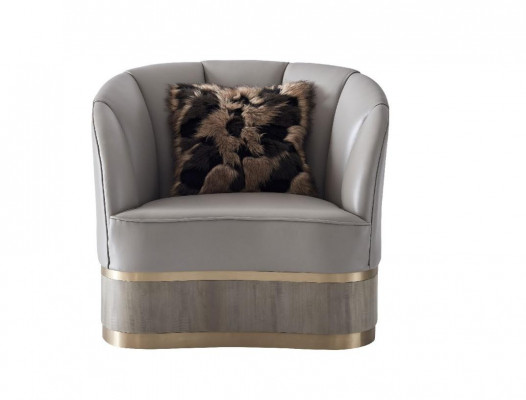 Fauteuil Fauteuil Designer Rembourrage Détente Tissu Textile Cuir Salon Club Siège simple neuf