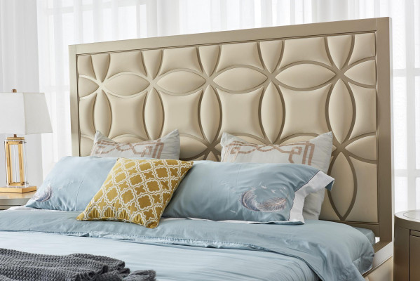 Lits doubles Lit royal Décoration de chambre Lit moderne en bois 180x200cm