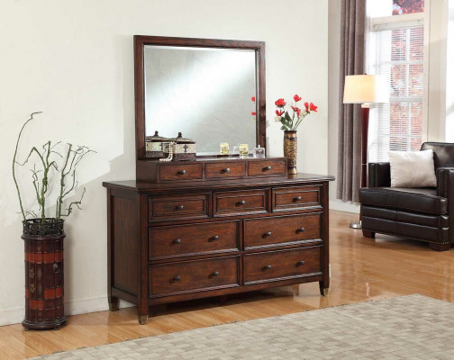 Buffet bahut commode avec miroir Véritable bois d'artisanat classique Buffet