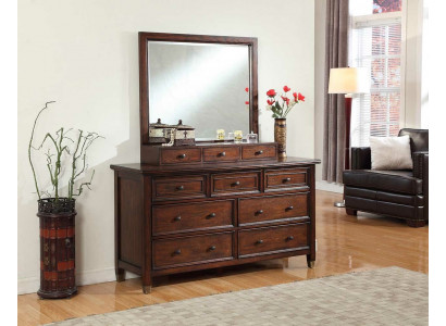 Buffet bahut commode avec miroir Véritable bois d'artisanat classique Buffet