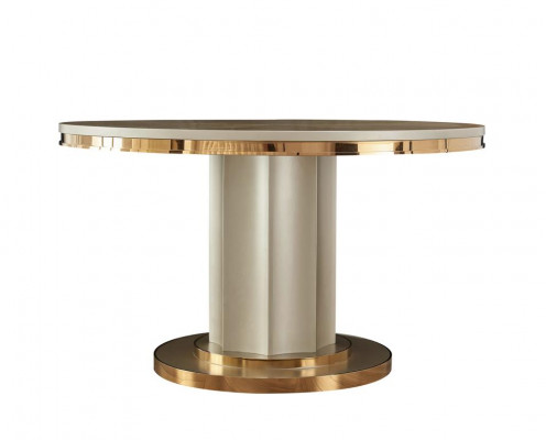 Table ronde en acier inoxydable Table à manger Table de conférence Table de cuisine Tables