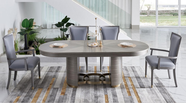 Design Table à manger Bois Table en pierre Tables à manger modernes Meubles 221x95 Tables