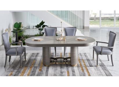 Design Table à manger Bois Table en pierre Tables à manger modernes Meubles 221x95 Tables