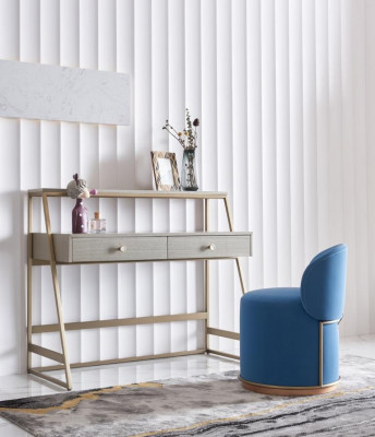 Coiffeuse + Fauteuil Coiffeuse Table de maquillage Miroir Commode