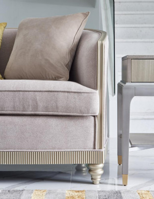 Salon Luxe Fauteuil Hôtel Tapisserie Décoration Moderne Fauteuil Design Gris