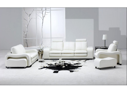 Canapé en cuir Canapé Canapé paysage vivant 3 + 2 + 1 Fauteuil Suite Design Moderne Canapé A1112