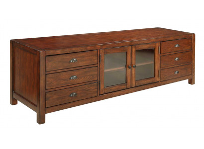 Meuble TV Buffet Armoire Commode Bois Buffet Bas Étagère 196cm Salon