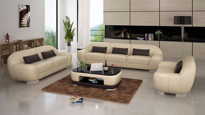 Canapé en cuir canapé ensemble canapé d'angle suite d'angle design décor canapé moderne