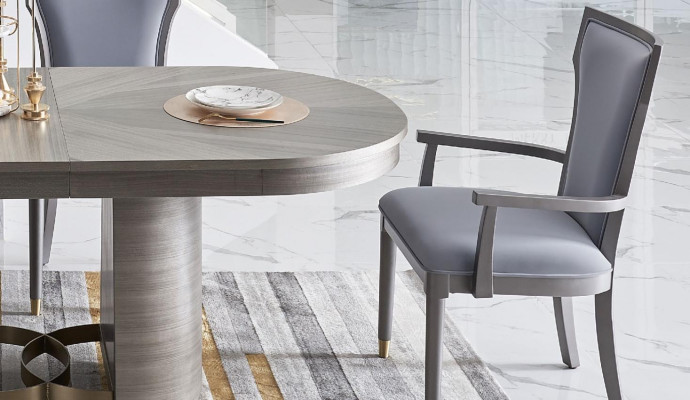 Concepteur de chaise Ensemble de siège Rembourrage de siège Mobilier de luxe Chaises inclinables Bois Salle à manger