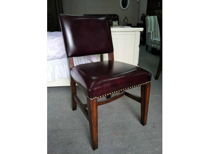 Chaise 1x modèle de luxe Chaises rembourrées Siège Bureau Designer Salle à manger Bois