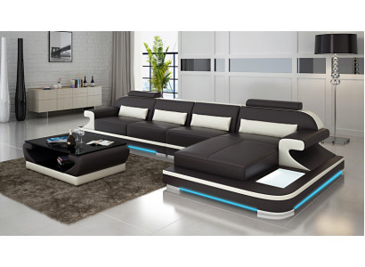 Canapé en cuir Canapé Canapé d'angle Canapé d'angle Suite d'angle Design Canapé moderne G8021C