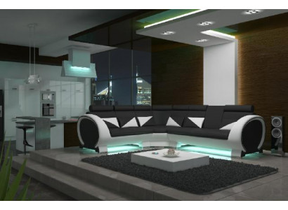 Canapé d'angle Canapé d'angle DESIGN * Choix de couleur * CANAPÉ Cuir COUCH CUIR CANAPÉ EN CUIR ENSEMBLE EN CUIR