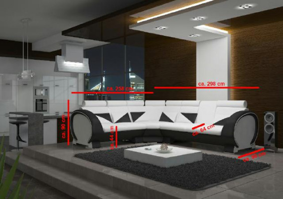 Canapé d'angle Canapé d'angle DESIGN * Choix de couleur * CANAPÉ Cuir COUCH CUIR CANAPÉ EN CUIR ENSEMBLE EN CUIR