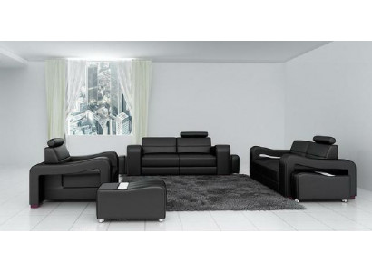 Ensemble de canapé en cuir design Canapé Ensemble de canapé Sofa Seat Rembourrage Suite 3+2+1 Set PISA