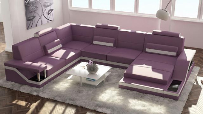 Designer Living Landschaft U-Form mit USB-Ecksofa-Polstersuite-Ecksofa-Sofa