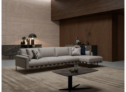 Salon Rembourrage Textile Canapé Rembourré en L-forme Ameublement Mobilier de Luxe de Designer