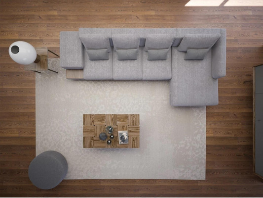 Canapé d'angle en forme de L Gris Salon Designer Meubles rembourrés Meubles d'angle neufs