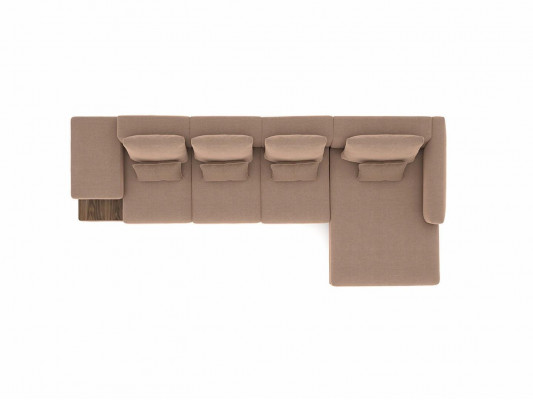 Canapé d'angle de luxe beige en forme de L Mobilier rembourré Salon Mobilier design