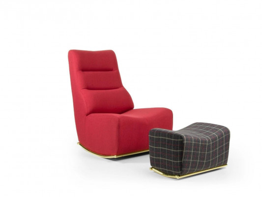 Ensemble de salon 2 pièces Fauteuil avec tabouret Mobilier de sièges Ameublement moderne