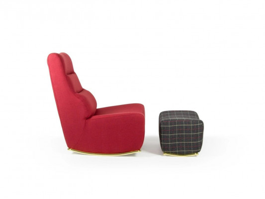 Ensemble de salon 2 pièces Fauteuil avec tabouret Mobilier de sièges Ameublement moderne