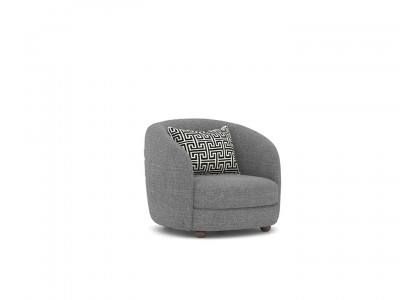 Fauteuil gris Siège de designer Mobilier rembourré Nouveau salon Mobilier de siège