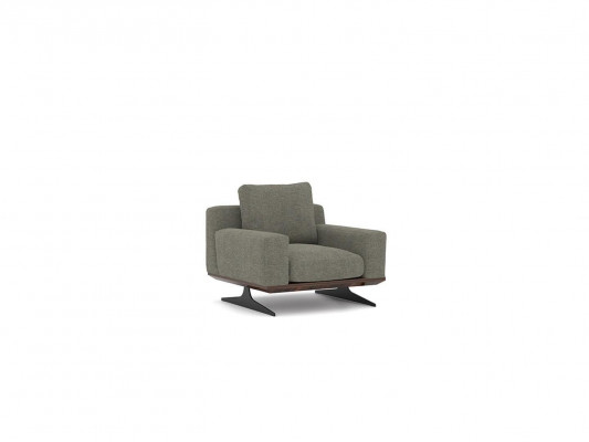 Chaise longue de designer de luxe, chaise rembourrée moderne en tissu gris pour mobilier nouvel