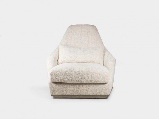 Meuble rembourré Fauteuil blanc Siège luxueux Mobilier Salon Design moderne