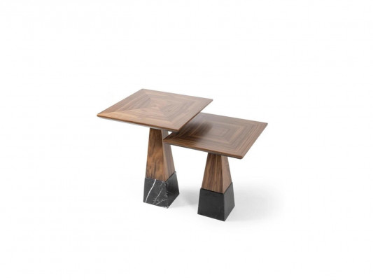 2x Table d'appoint Table basse en bois Salon Design de luxe Mobilier Ameublement