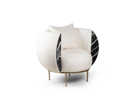 Fauteuil de salon design de luxe Canapé rembourré moderne en textile mobilier rembourré neuf