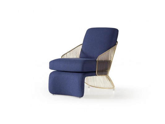 Siège bleu Mobilier Fauteuil de luxe Ameublement Salon Designer Meubles rembourrés