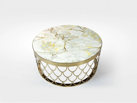 Salle de séjour Table basse ronde Table basse design Mobilier de luxe Nouveaux aménagements