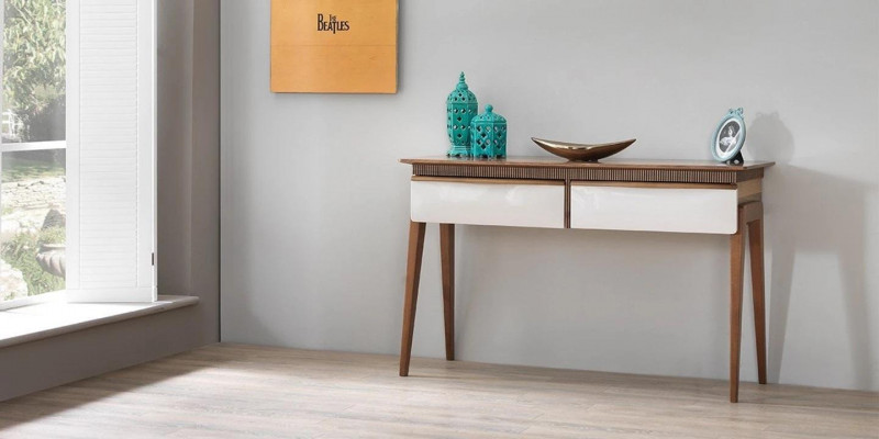 Salle de séjour Table console marron Moderne Bois Table Console Design de Luxe