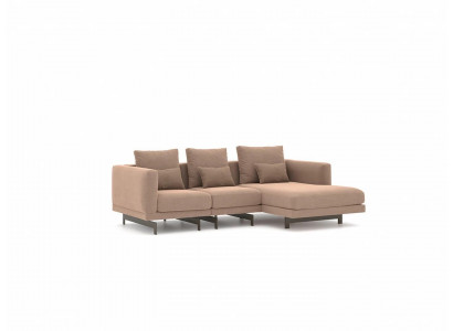 Meubles design Suite d'angle beige Canapé rembourré Canapé de salon